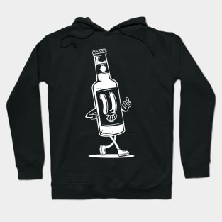 Retro Walking Glass Bottle Walking Illustration Hoodie